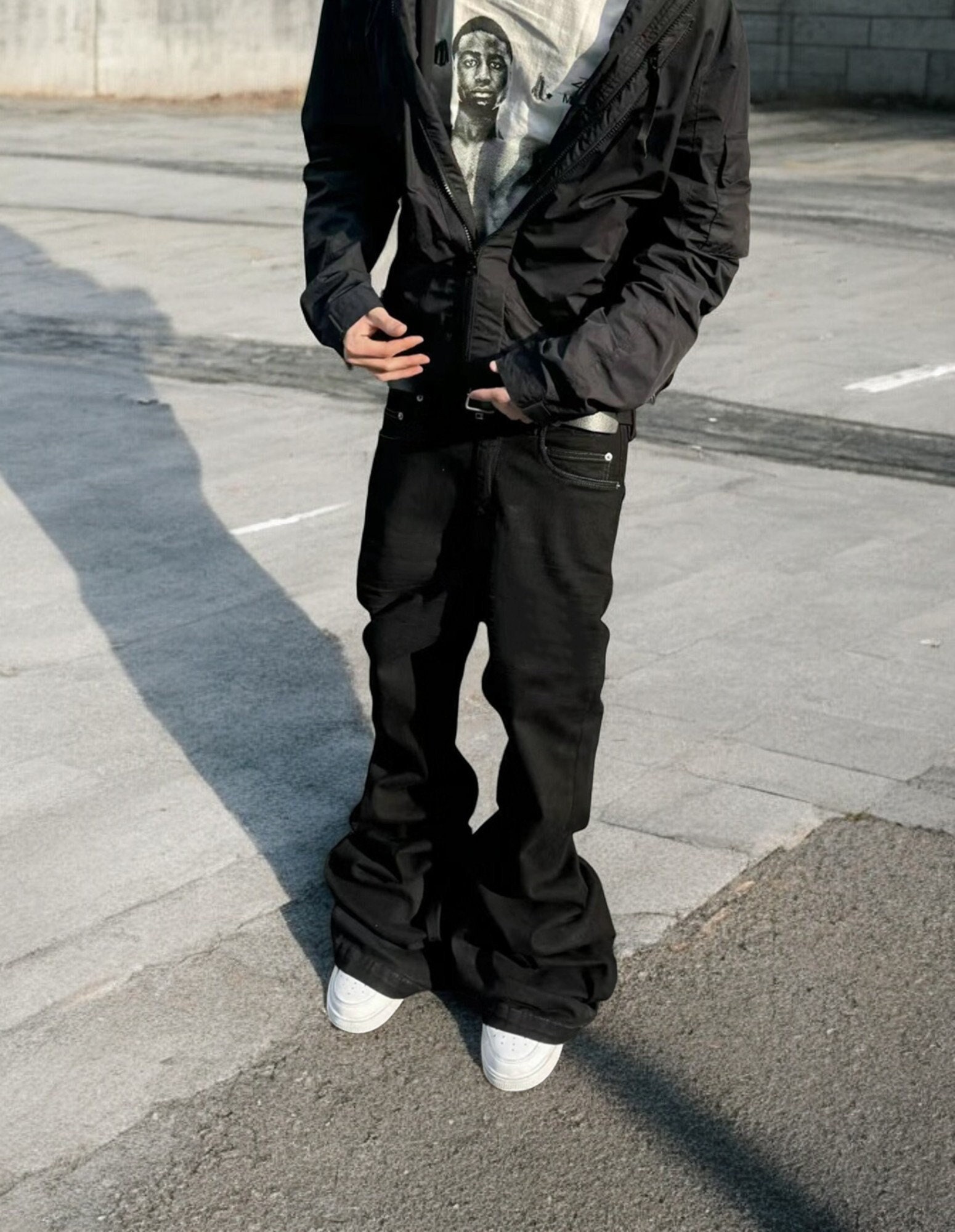 絶対一番安い flare v系 Archive pants denim black opium opium（y2k お兄系 パンツ