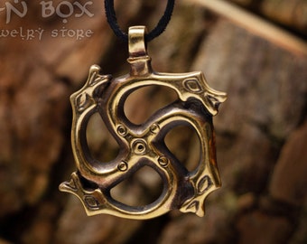 Colgante de serpientes bálticas de bronce. Baltais Zalktis: símbolo de sabiduría. Joyería pagana. Para entusiastas de la mitología, la historia y las antigüedades.