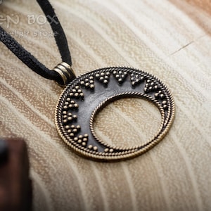 Bronze Slavic Lunula Pendant. Perfect gift for History and Antique Enthusiasts.