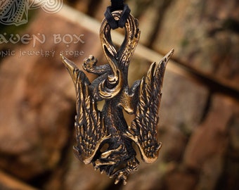 Bronze Griffin Pendant: Handcrafted Tribute to Greek Mythology and Gothic Elegance