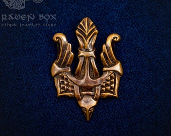 Colgante Tridente de Bronce, Tryzub - Collar con el Emblema Nacional de Ucrania.