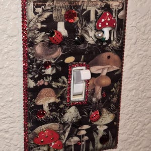 Mystic Mushrooms Light Switch Cover