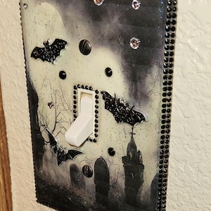 Bat-Infested Cemetery Light Switch Cover