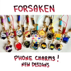 RBLX Forsaken Acrylic Phone Charm || 1”-1.3” Double-Sided Printing || NEW DESIGNS!