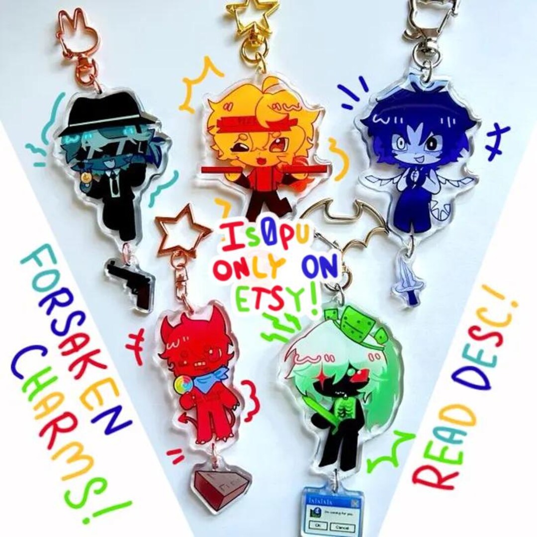RBLX Forsaken Acrylic Connecting Keychain Charm || Double-sided