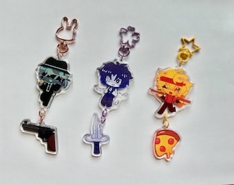 Forsaken Acrylic Connecting Keychain Charm || Double-Sided Design || Chance, Elliot, Two Time