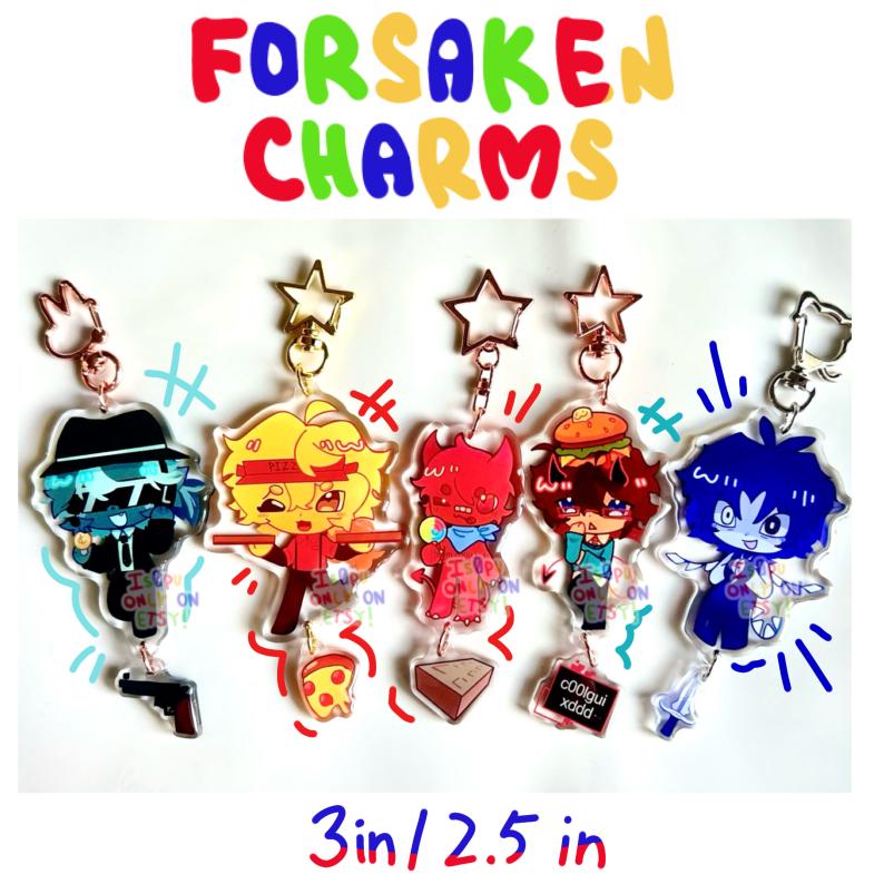 【ラプンツェル様用】SILVERHEART / Forsaken Words RBLX Forsaken Acrylic Connecting Keychain Charm || Double-sided