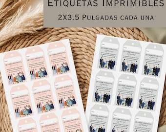 JW Etiquetas Imprimibles, Regalos para Hermanos o Hermanas, JW Spanish Printable Gift Tags, Regalos para precursores, Instant Download