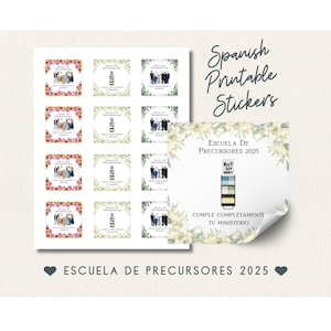 JW Escuela de Precursores 2025, Pioneer School-stickers in het Spaans, JW-stickers in het Spaans, JW Gifts, digitale download, onuitwisbaar archief