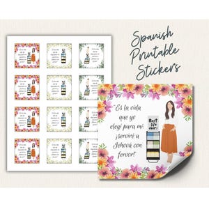 Pioneer Stickers, La Vida Del Precursor, Pioneer School Gifts, JW Gifts, JW Spanish Stickers, Digital Download, Printable File