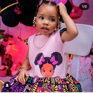Robe Ankara pour enfants : tenue d&#39;été pour fille à imprimé africain