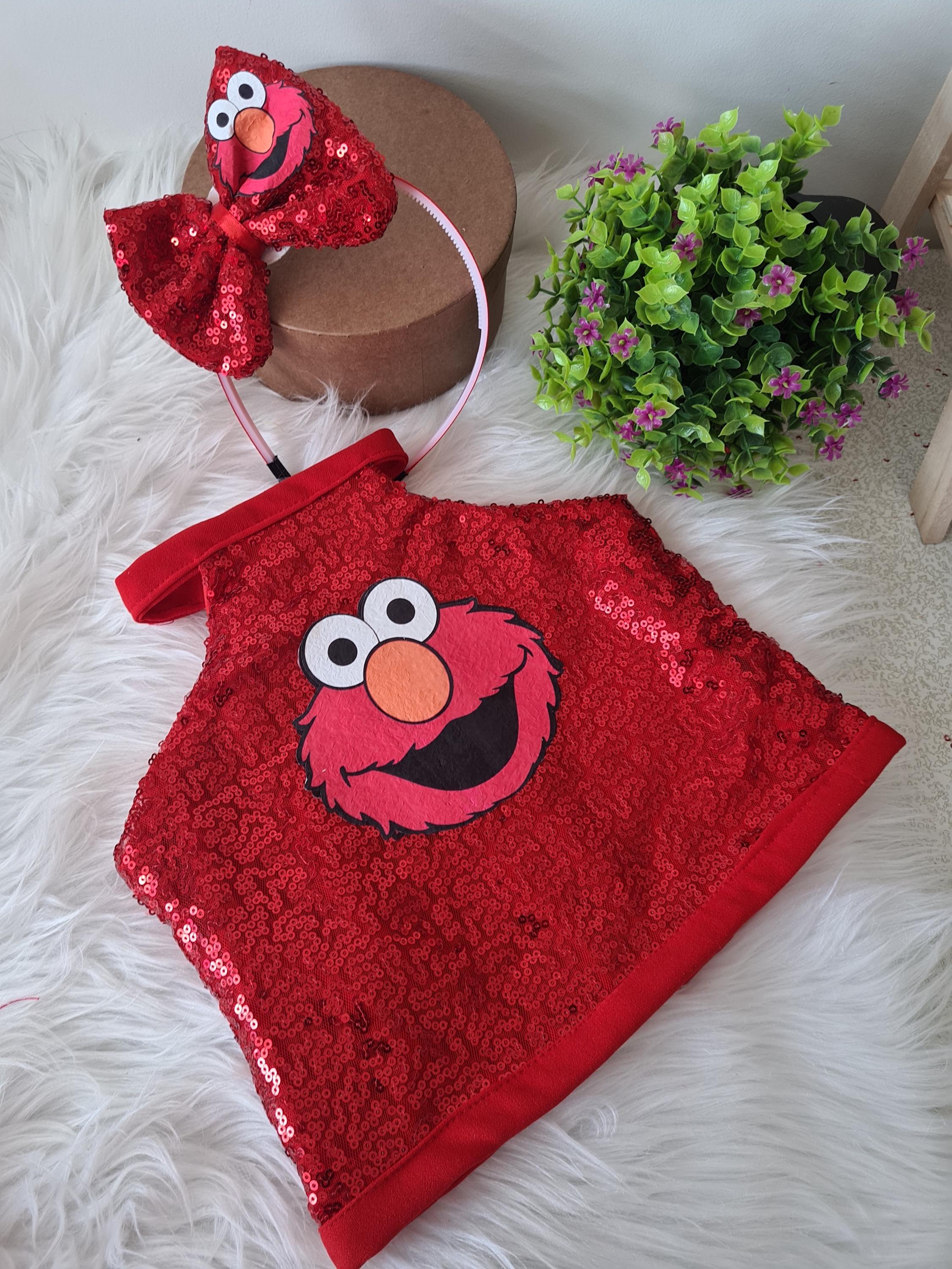 Elmo Themed Baby Dress - Etsy