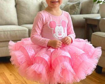 Vestito da Minnie per il 1° compleanno, vestito da compleanno di Minnie, tutù da compleanno di Minnie, costume personalizzato di Minnie, 2°, 3° compleanno