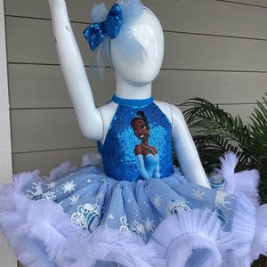 Tiana Blue Dress Girls - Etsy