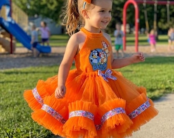 1st Birthday personalized bluey outfit Birthday outfit ,bluey bingo birthday tutu,personalized bluey costume ,2ND,3RD BIRTHDAY