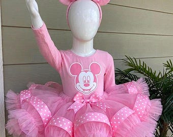 Personalized minnie mouse outfit,leotard,Personalized Minnie mouse dress: Custom minnie birthday outfit,leotard tutu