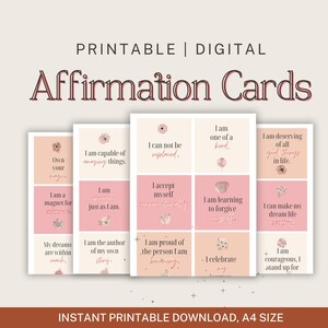 Affirmationskarten ausdrucken, Affirmationskarten ausdrucken, Worte der Affirmation, Positives Denken, Selbstwertgefühl, ich bin genug