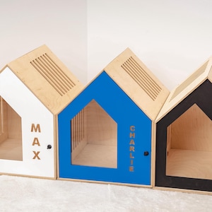 Pet furniture, Modern dog crate, Minimalist dog crate, Dog bed furniture, Modern dog crate, Personalized Dog Bed, Custom Wooden Dog Crate