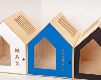 Pet furniture, Modern dog crate, Minimalist dog crate, Dog bed furniture, Modern dog crate, Personalized Dog Bed, Custom Wooden Dog Crate