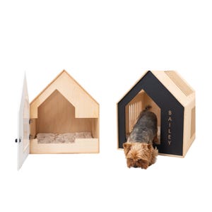 Dog Furniture, Custom Dog Carte, Modern Dog Crate, Indoor Dog House, Personalized Pet House, Pet Supplies, Unique Dog Crate, Black Dog Bed