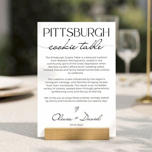 Pittsburgh Cookie Table Sign Canva Template- Editable Dessert Wedding Decor, Printable Minimalist All of Yinz Tradition, Digital Download