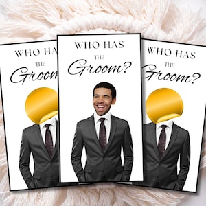 Who Has The Groom Bridal Shower Game- Editable Bachelorette Where's The Groom Scratch Off Template, Printable Celebrity Hen Digital Download
