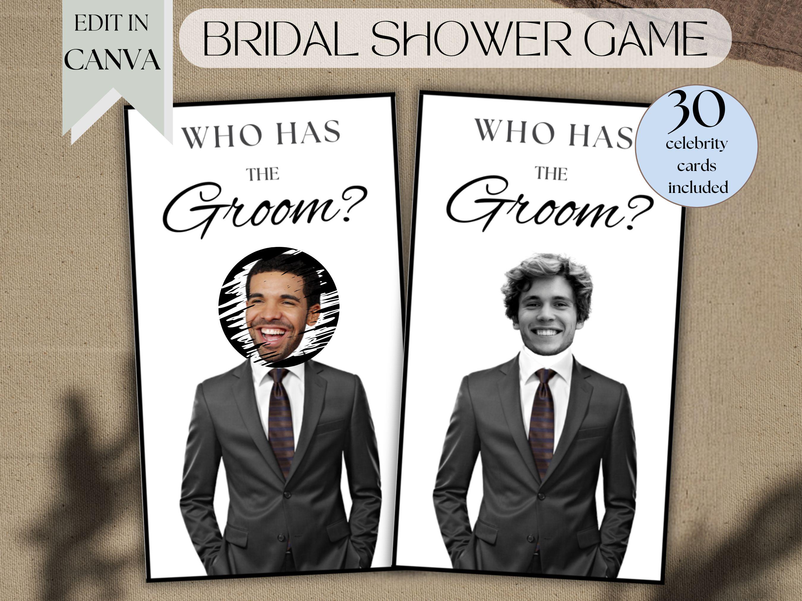 Who Has the Groom Bridal Shower Game- Editable Bachelorette Where's the ...