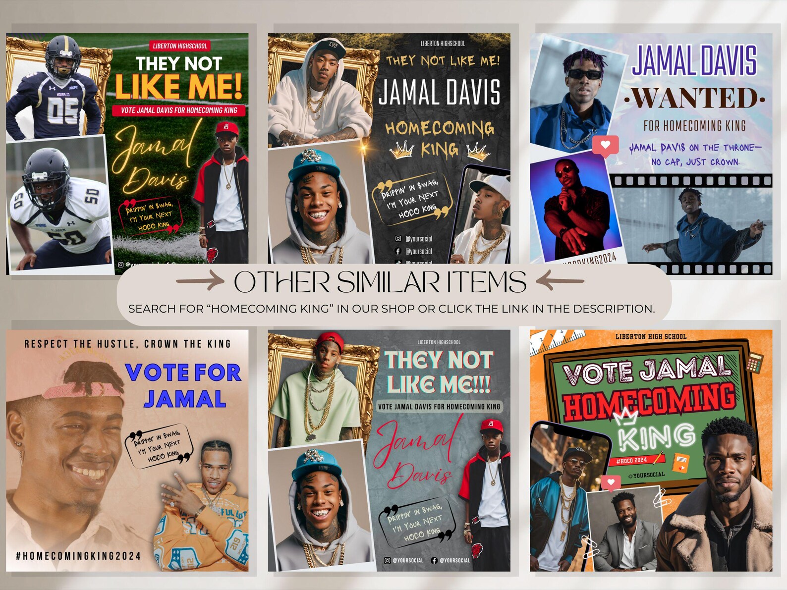 Homecoming King Flyer Canva Template- Vote HOCO Prom King, Class ...
