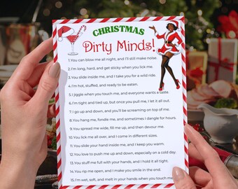 Juego de preguntas y respuestas navideñas picantes: divertido juego de preguntas y respuestas navideño para imprimir, juego de beber para la noche de chicas adultas en Navidad, acertijos picantes para despedidas de soltera.