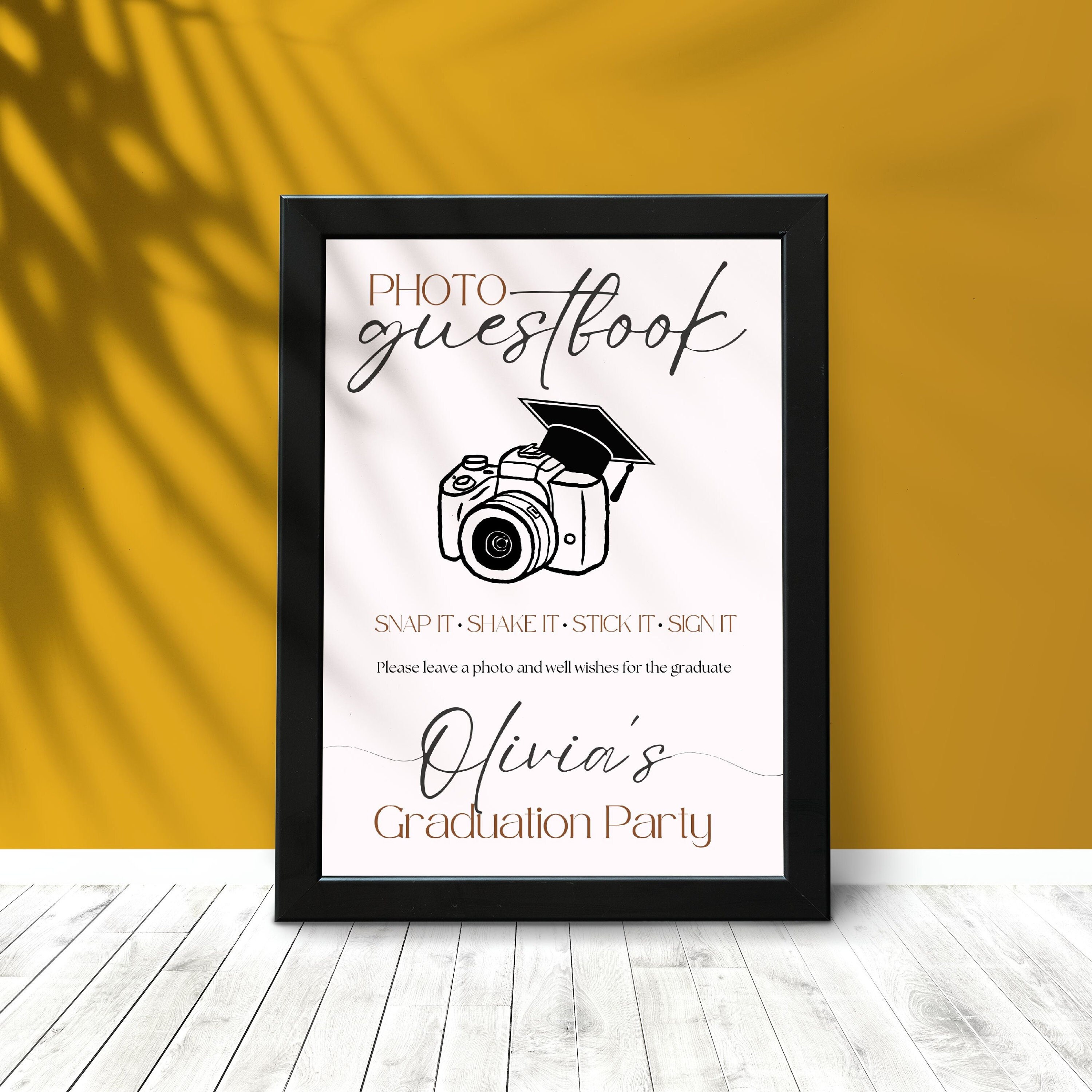 Polaroid Guest Book Graduation Graduation Polaroid Guestbook Sign