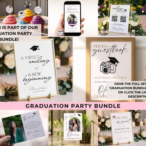 Graduation Party Welcome Sign with Photo, Editable Canva Template, Custom Grad Decor Poster, Printable Personalized Board, Class of 2026 image 9
