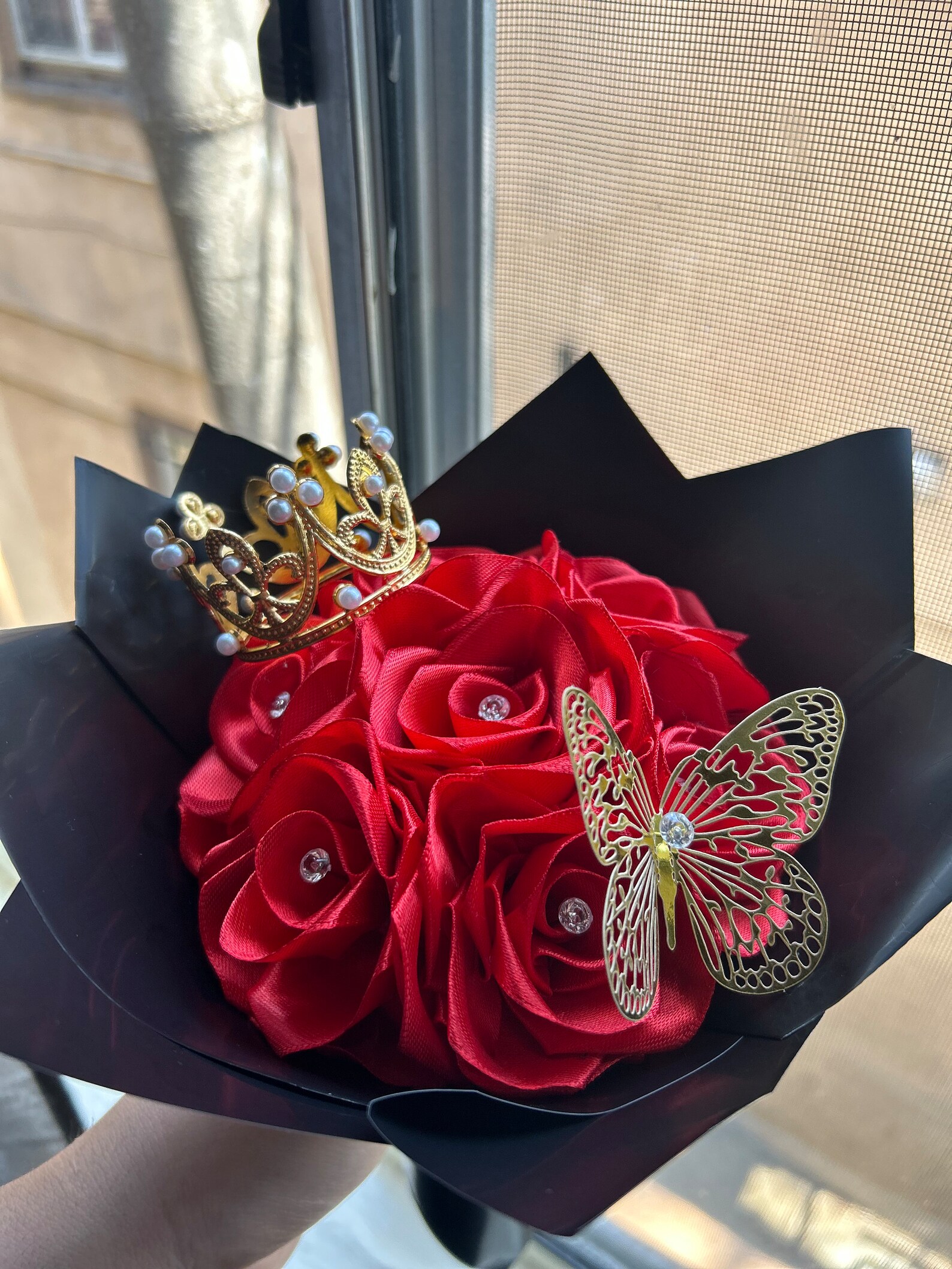 Eternal Roses Bouquet Forever Roses Ribbon Roses Anniversary Gift ...