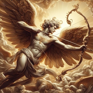 Sacred Eros Digital Print – Spiritual Greek God Art for Instant Download