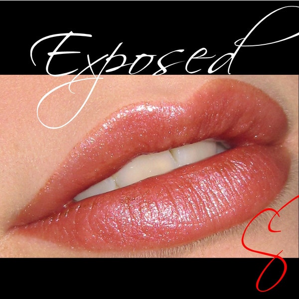 Exposed Mineral Lipstick (Light brown base nude topped with pink shimmer, gives a mauve look) makeup Cheek and Lip Color