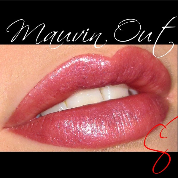 Mauvin Out Mineral makeup Lipstick (Medium Mauve) Cheek and Lip Color