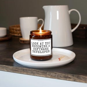 Software Developer Gift for Software Developer Future Software Developer Hand Made Soy Wax Candle Look at You Becoming a Software Developer