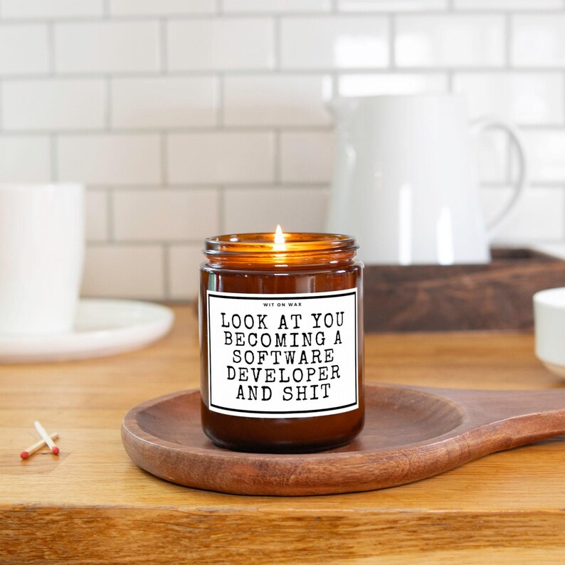 Software Developer Gift for Software Developer Future Software Developer Hand Made Soy Wax Candle Look at You Becoming a Software Developer