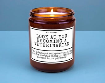 Future Veterinarian Graduation Veterinary Student Gift Vet School Graduate Gift New Vet School Student Eco Friendly Candle Soy Wax Candle
