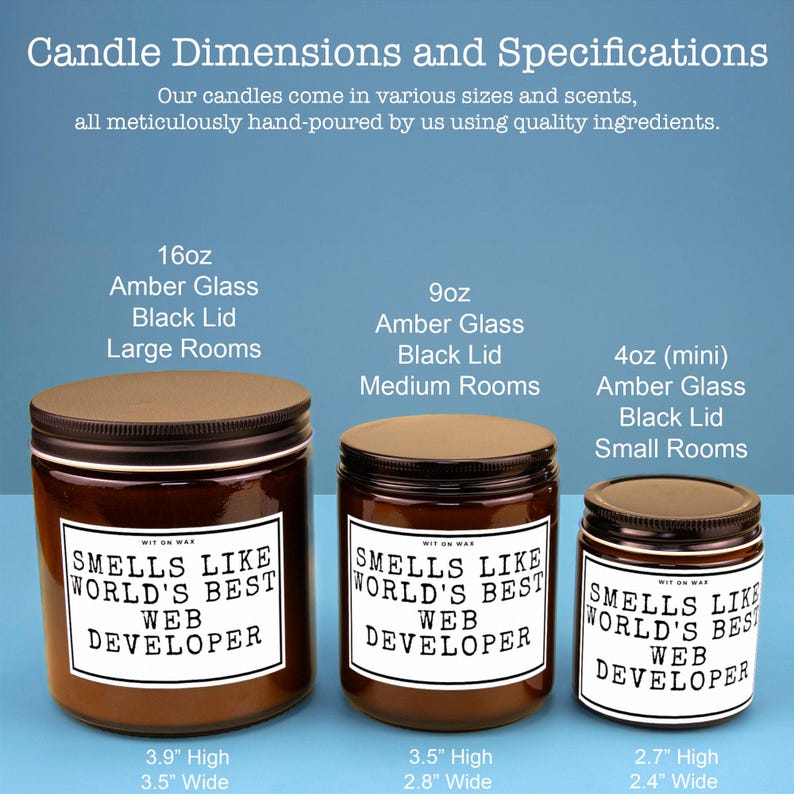 Web Developer Gift for Web Developer Appreciation Programmer Best Had Poured Soy Wax Candle Smells Like Worlds Best Web Developer
