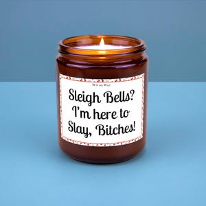 Christmas Candle Secret Santa Gift White Elephant Gift Funny Christmas Gifts Santa Candle Explicit Christmas Candle Sleigh Bitches