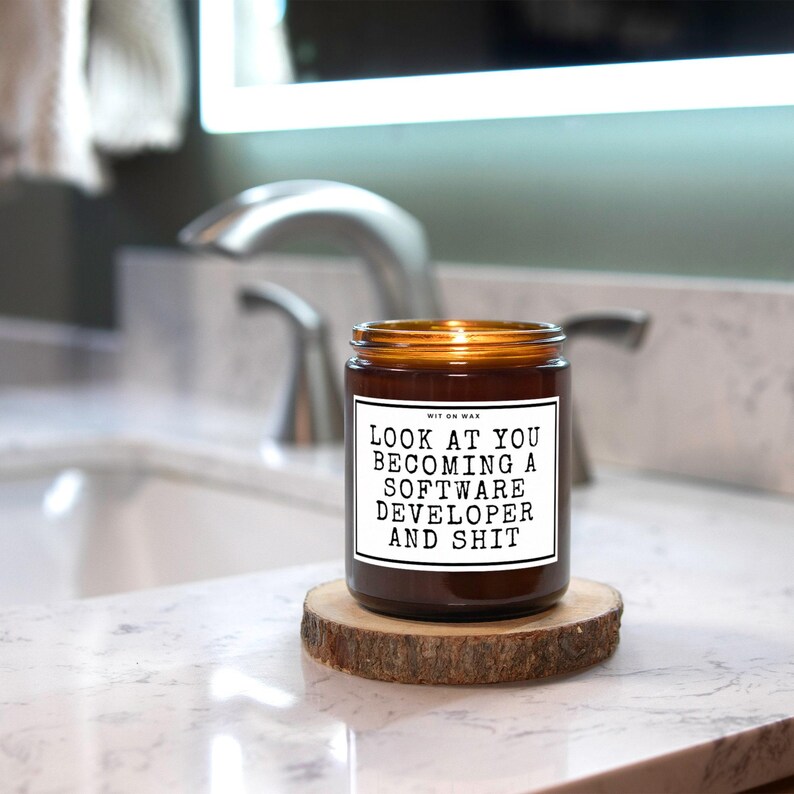 Software Developer Gift for Software Developer Future Software Developer Hand Made Soy Wax Candle Look at You Becoming a Software Developer
