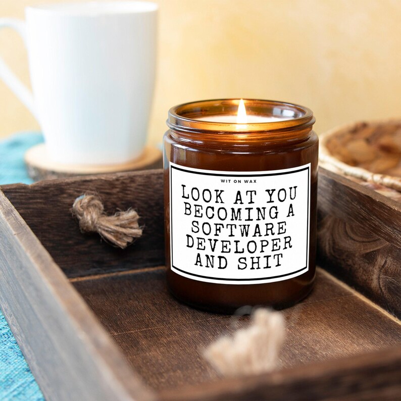 Software Developer Gift for Software Developer Future Software Developer Hand Made Soy Wax Candle Look at You Becoming a Software Developer