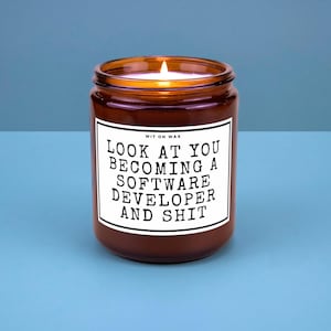 Software Developer Gift for Software Developer Future Software Developer Hand Made Soy Wax Candle Look at You Becoming a Software Developer
