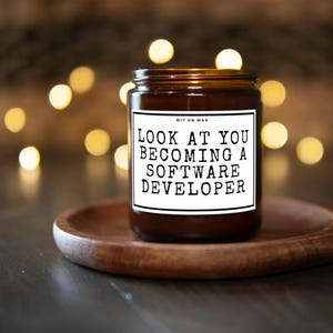 Software Developer Gift for Software Developer Future Software Developer Hand Made Soy Wax Candle Look at You Becoming a Software Developer