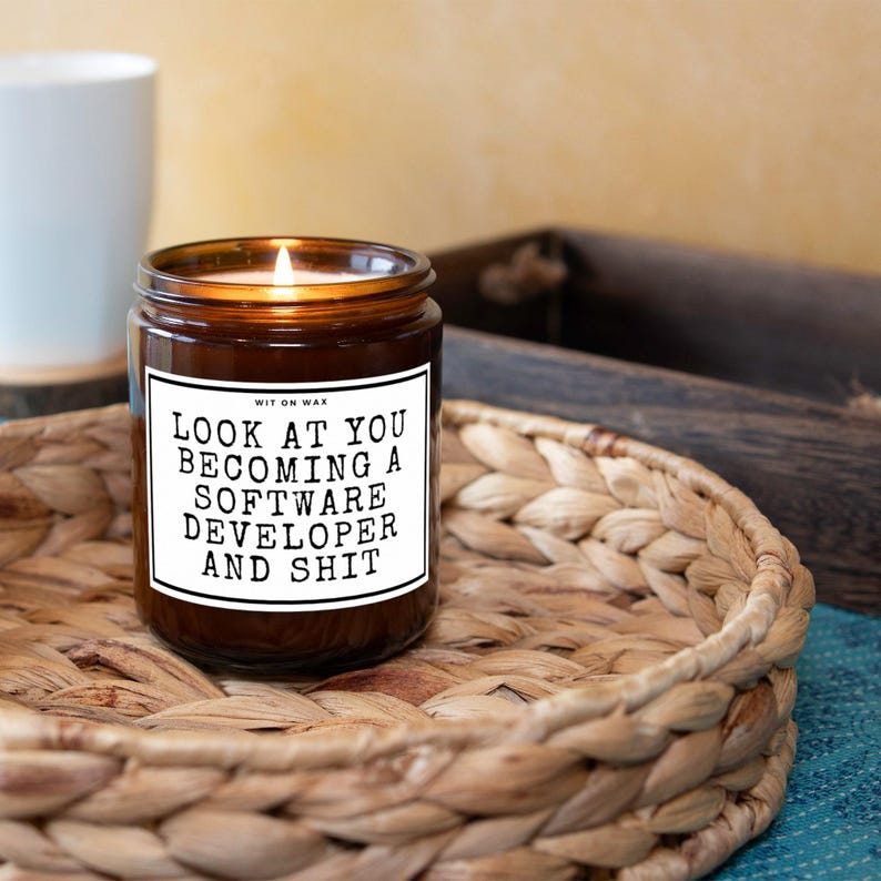 Software Developer Gift for Software Developer Future Software Developer Hand Made Soy Wax Candle Look at You Becoming a Software Developer