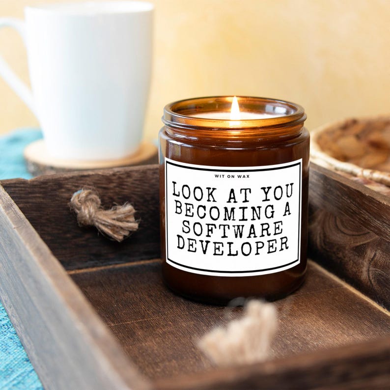Software Developer Gift for Software Developer Future Software Developer Hand Made Soy Wax Candle Look at You Becoming a Software Developer