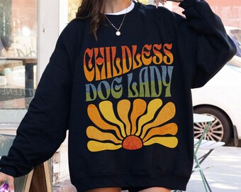 Kamala Harris 2024 Shirt Childless Dog Lady Sweatshirt Boho Aesthetic Hoodie Election 2024 Cat Ladies for Kamala Retro Rainbow Vote Democrat