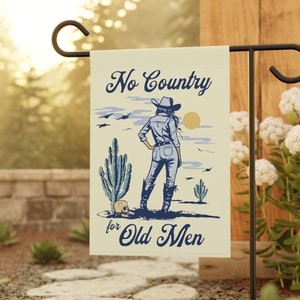 Feminist Garden Flag No Country for Old Men Pro Choice Flag Retro Western Yard Sign Womens Rights Texas Desert Cactus Country Porch Decor