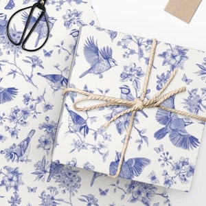 12 Days of Christmas Toile Gift Wrap - Blue – The Illustrated Life