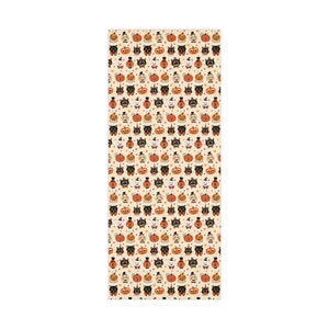 Vintage Halloween Wrapping Paper - 8 Sheet Set With Skull Rose Spider Designs, 19.7x27.6"